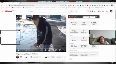 Angry Grandpa Plays In The Snow Reaction